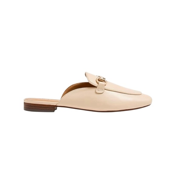 J.Crew NWOB Cream Leather Horsebit Mules Loafers Flat Shoes Women Size 7 - Picture 3 of 9